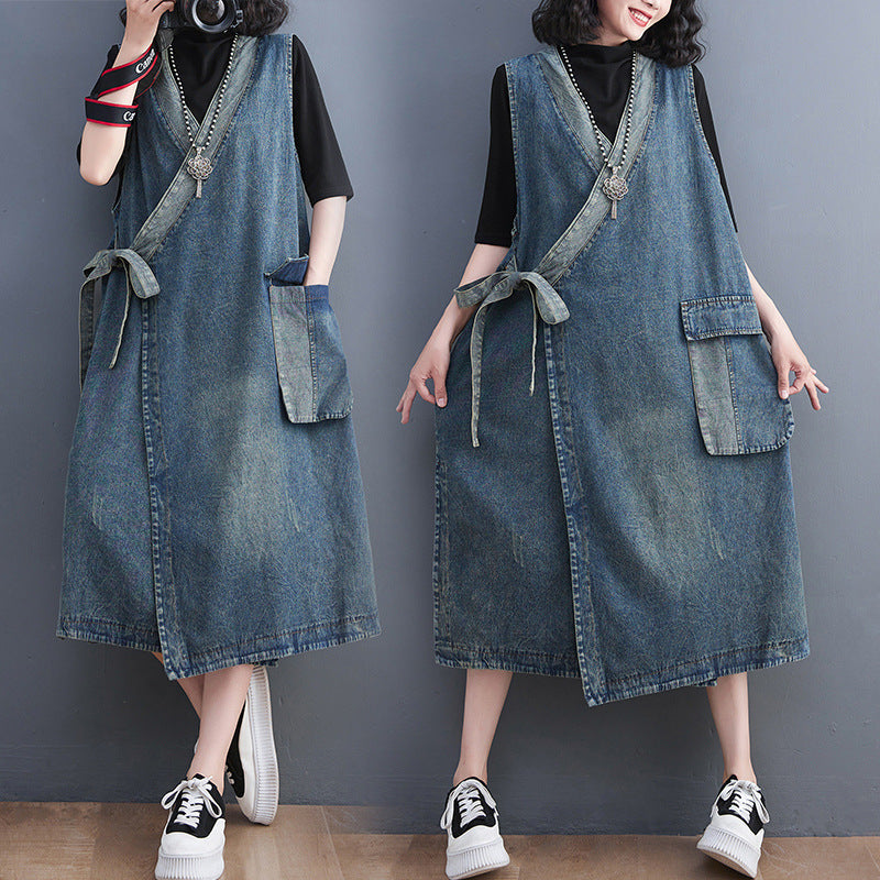 Viivi™ | Vintage denimklänning