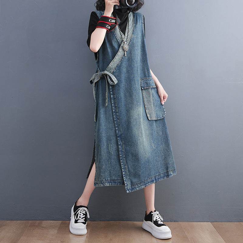 Viivi™ | Vintage denimklänning